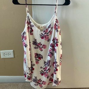 Floral tank, worn once